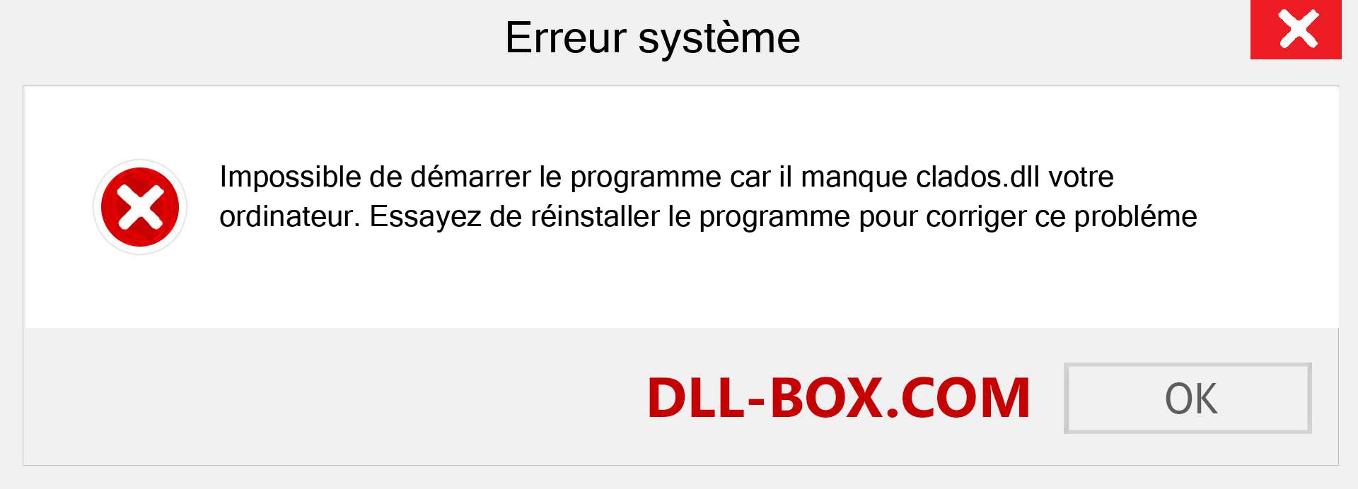 Le fichier clados.dll est manquant ?. Télécharger pour Windows 7, 8, 10 - Correction de l'erreur manquante clados dll sur Windows, photos, images